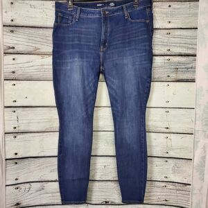 Old Navy Women’s Rockstar Super Skinny Jeans High Rise Size 18 Blue